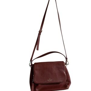 Kate Spade Georgia Carter Brown Leather Crossbody Bag